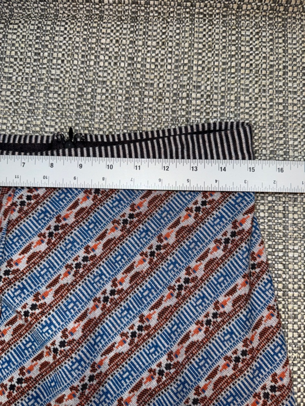 Akemi + Kin Anthropologie Women's Striped Splendor Patterned Midi Skirt Size M - Picture 9 of 13
